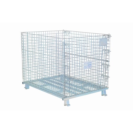 Vestil Collapsible Bulk Container 48 in L, 40 in W, 42 in H, Steel VWIRE-48H